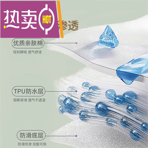 Disney (Disney) Class A newborn baby diaper pad, thickened, breathable, non-slip, waterproof, washable, large diaper mattress suitable for mothers and infants, Nautical Bear Blue, Class A fabric upgrade, 30x40cm