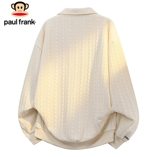 Paul Frank sweatshirt men's spring and autumn American POLO shirt men's casual long-sleeved T-shirt top jacket men's apricot XL
