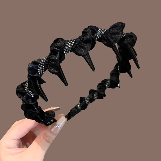 Ye Fei Li twist rhinestone wavy hair hoop headband women's high-end 2025 toothed anti-slip hair press hair accessories hairpin hair accessories