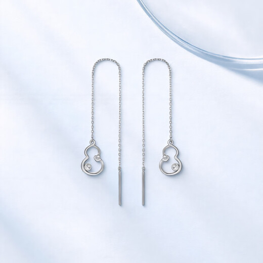 Chao Acer Boya Hulu platinum earrings for women PT950 earrings car with Chinese style as a gift for girlfriend, priced at 250 yuan, 1.75g, one pair