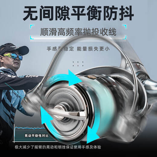 Hasda (HISTAR) Weifeng spinning wheel, long-range fishing reel, rock fishing wheel, lure spinning wheel, ultra-light fishing reel, Weifeng screw-in spinning wheel, carbon fiber_strong 1500 series_left and right hand interchangeable type