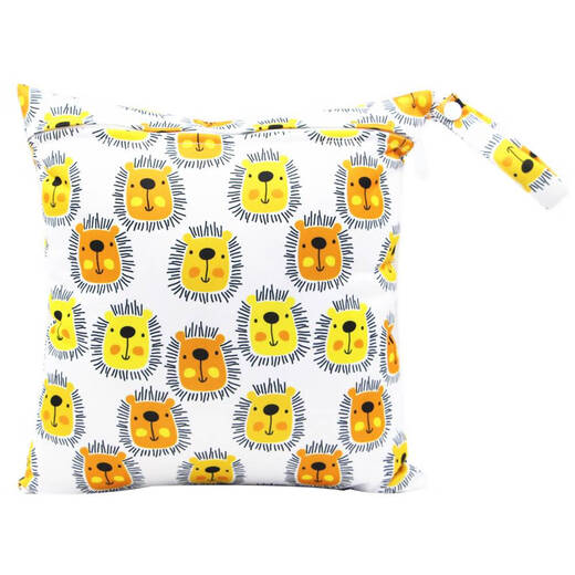 Baby waterproof baby hanging bag diaper bag diaper bag outside storage bag crib clothes diaper portable bag Dabai white large size 30*28CM