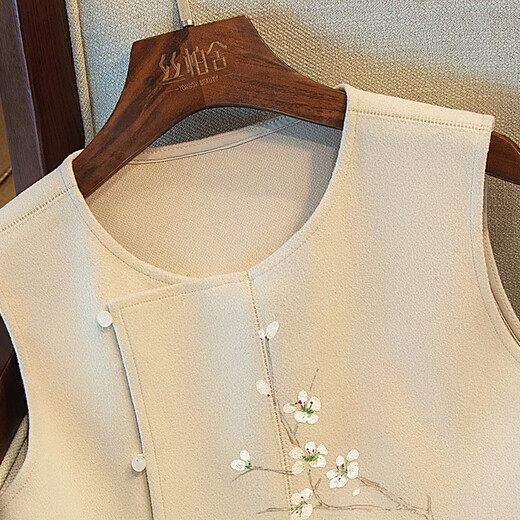 Sibaishe new Chinese style round neck vest for women 2025 autumn new style retro slimming layered vest