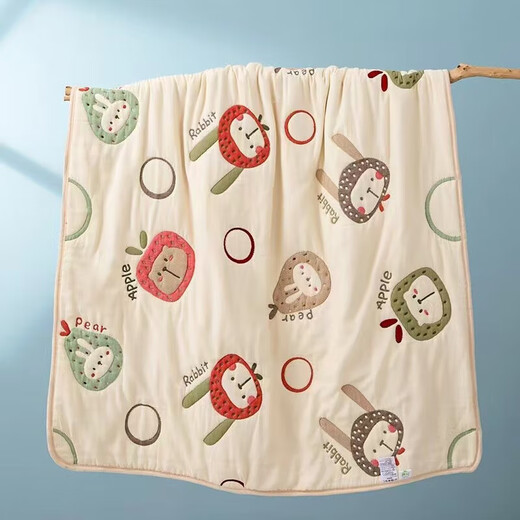 Pure cotton type A gauze quilt bath towel newborn baby bath blanket pure cotton six layers plus silk cotton quilt package sheet 0889-Animal Paradise 115*120cm 1 pack