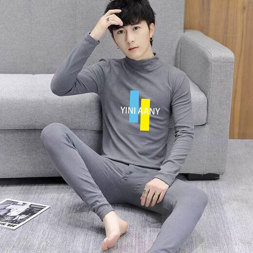 Hongdou Official Store Teenager's Thermal Underwear 12 Thermal Underwear 13 Autumn Clothes and Autumn Pants Teenagers' Velvet Suit 15 Winter Boys Nesque Black (Top + Pants) M 165 (75-95 Jin Jin is equal to 0.5 kg)