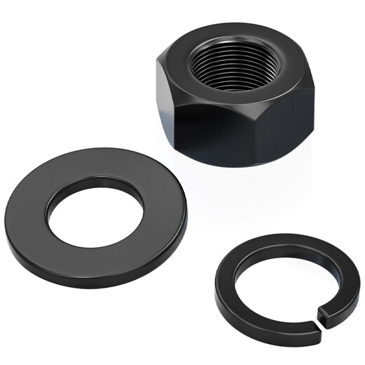 Tianzhuo Hardware Grade 12.9 Fine Thread Nuts Fine Buckle Fine Thread Screw Caps Flat Washers Spring Washer Combination Set High Strength Accessories M24*2 (2 pcs) Nuts