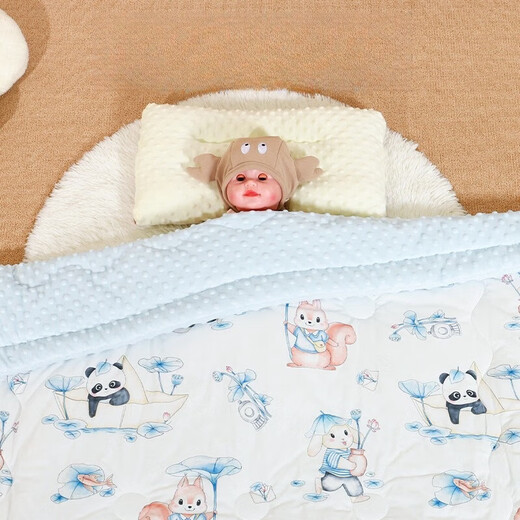 Baby Cartoon Beanie Blanket Four Seasons Baby Blanket Newborn Quilt Kindergarten Cover Blanket Autumn and Winter Plus Quilt Nap Blanket Little Navigator 100*100cm