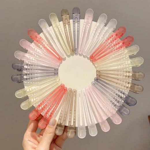 Ins style frosted texture duckbill clip positioning clip pad hair roots fluffy styling versatile bangs clip makeup side clip pink 2 pack