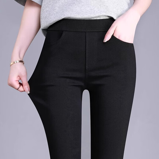 Leggings for women's outer wear spring and autumn 2025 new high-waist slim magic pants tight pencil pencil pants for women black L