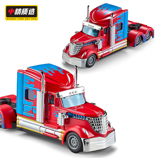 Medium quality American large truck car model large alloy children's toy car simulation tractor truck model transport truck American alloy heavy truck tractor/Optimus Prime painting