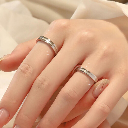 MZMZ Platinum Couple Ring pt950 Platinum Knot Proposal Ring Ring Valentine's Day Birthday Gift for Girlfriend Light Luxury - Love Promise Closed Custom Ring