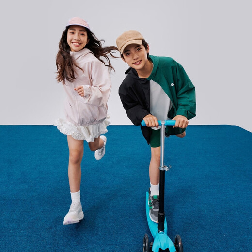 adidas男女大童休闲夹克外套儿童秋季阿迪达斯官方轻运动   森林绿   152