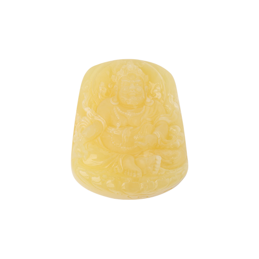 The Potala Palace's unique beeswax yellow carving pendant, braided rope, necklace, necklace, pendant for men and women, birth year gift for boyfriend