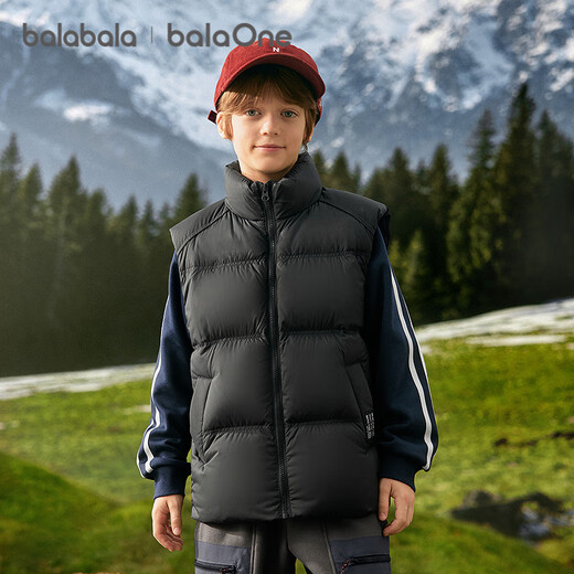 Balabala children's clothing children's down vest 2025 new winter clothing boys and girls parent-child clothing warm jacket down jacket simple and trendy