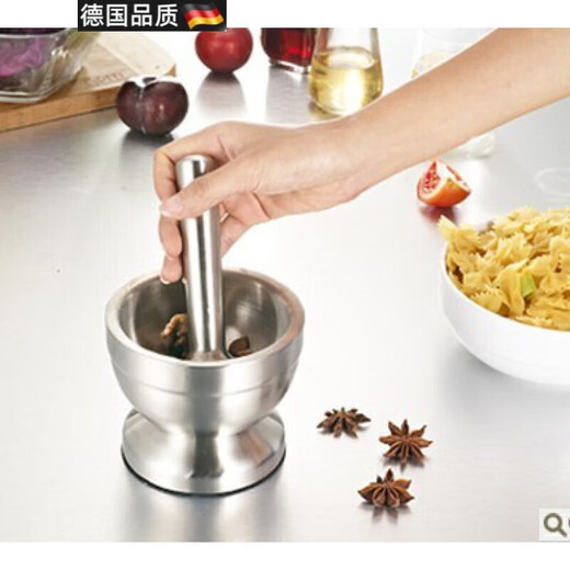 Zhewei German Seiko quality German Seiko stainless steel garlic pounder medicine jar cup garlic press garlic masher stone mortar for pounding