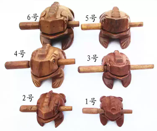 Kröte Holzspielzeug Holz Fisch Frosch Thai Handwerk Holz Krächzen Rohr Soundeffekt Instrument Orff Musikinstrument Nr. 1