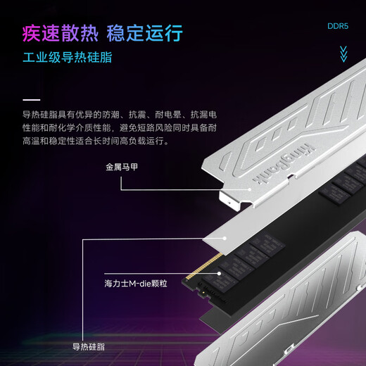 KINGBANK 32GB (16GBX2) set DDR5 6400 desktop memory Hynix M-die particles Yinjue C32 Deepseek hardware