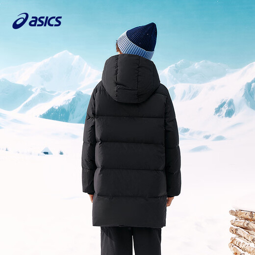 ASICS Children's Clothing 25 Years Winter Children's Mid-Length Down Jacket, Fluffy, Stylish, Thickened, Warm and Waterproof 334251072520