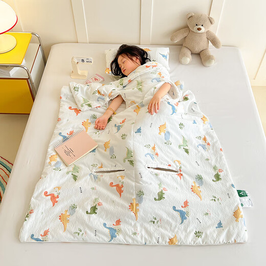 New Baby Anti-Kick Quilt Magic Children's Sleeping Bag Spring and Autumn Seasons Quilted Baby Sleeping Bag Universal for Small, Medium and Large Children Dinosaur Paradise Soft and Delicate 120*150cm Quilted Anti-Kick Quilt (3-6 years old)
