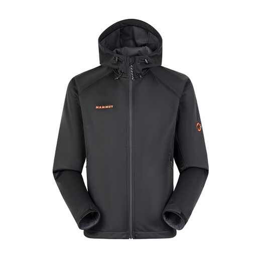Mammoth (MAMMUT) Red Label Clion Men's and Women's Outdoor Windproof and Wear-Resistant Hooded Jacket Soft Shell Black Red Label M