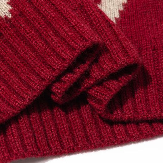 Da Vinci password pure wool knitted hat scarf dual-purpose autumn and winter 2025 new fashion scarf for women warmth to give girlfriend gift dark red 27cm*25cm