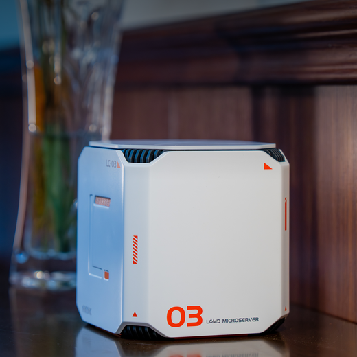 Lazymao Weifu LC-03AI private cloud mini host file data backup multi-terminal interoperability mobile phone tablet expansion smart photo album linux operating system assembly computer space white Intel Ai chip + 48GB memory 2TB