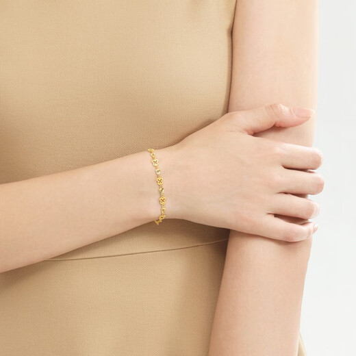 Chow Sang Sang Wing Series Dream Butterfly Gold Bracelet Pure Gold Pear Blossom Bracelet Price 38954B 17cm - 5.46g (including labor cost 240 yuan)