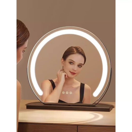 Mortina German bedroom lighted makeup mirror LED fill light rechargeable lamp desktop rotatable makeup table mirror imported from Germany 50cm champagne gold rechargeable