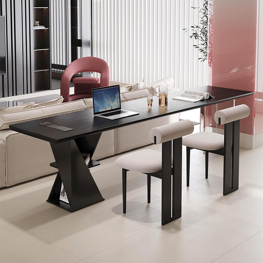 Oscarden horizontal hall sofa behind the long table with sockets for home use in the living room large long table Italian minimalist solid wood desk sparse shadow style-size-color customized photo shoot
