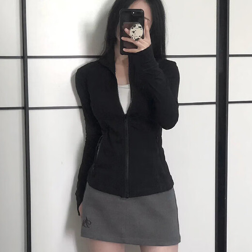 LULU Flagship Store Waist Tight Fitness Clothes Women's Slimming Stretch Yoga Clothes Running Sports Pilates Training Cycling Clothes Black L