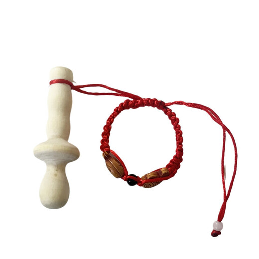 Purely natural Zanthoxylum wood molar stick for infants 6 months old Zanthoxylum bungeanum 3 baby toothpaste anti-eating hand artifact chewing fun Baseball pacifier style Zanthoxylum bungeanum + Pisces red rope bracelet-bag