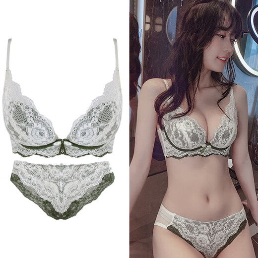 Victoria Palace Lace Bra Set Underwear Women's Push Up Adjustable Side Breast Small Breast Bra Sexy Wireless Push Up Push Up Red (Single Piece) L 80=36 (AB Universal)