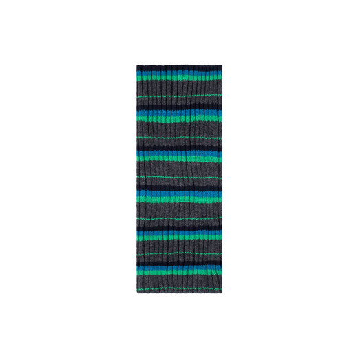 Specializing in subculture y2k hot girl style leg covers, breathable, sweat-absorbent, trendy color strips, contrasting colors, warm and slimming, knitted pile socks, gray green, one size fits all