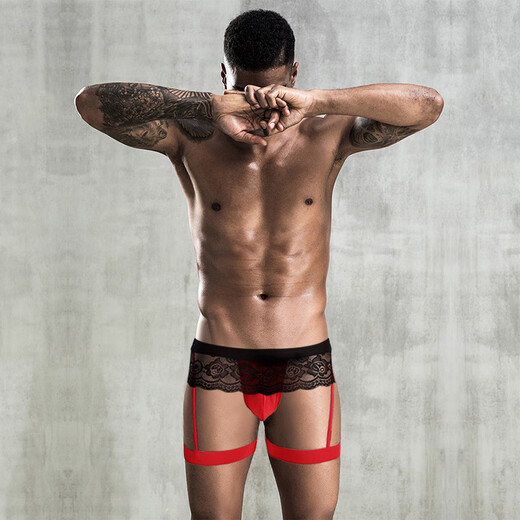 Gfi sexy 2025 new free men's sm men's sexy underwear underwear thong temptation men's date shirt black and red one size