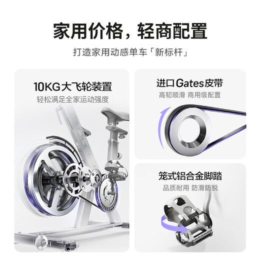 MOKFITNESSMOK (Mok)-Civi spinning bicycle home gym smart magnetic control professional weight loss exercise equipment silent Civi (glacier white)