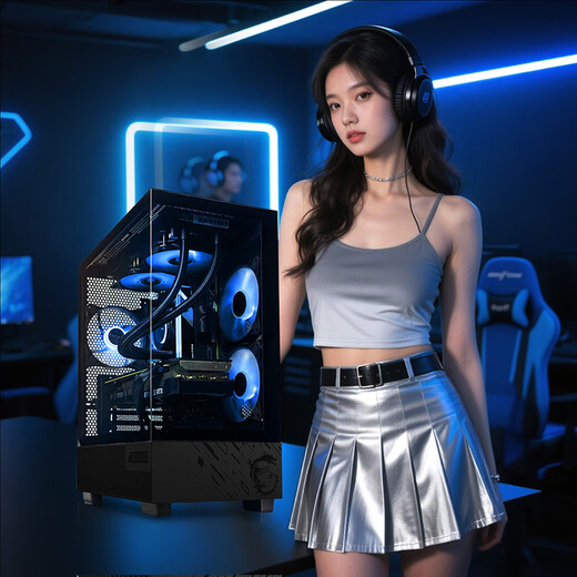 MSI Core Ultra7/i5-14490F/14600KF with 5060/5060Ti e-sports game machine RGB sea view room desktop DIY computer for the whole family barebones without graphics card丨i5-14400F