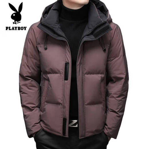 Playboy (Playboy) Winter Youth warme Kapuze -Down -Jacke 90 weiße Ente Down New Herren Short Dick Down Jacket Trend Blue 9902 2xl 185