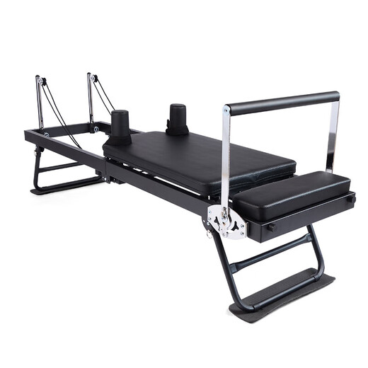 Pilates core bed, dual-use folding yoga bed for merchants, gym yoga studio, private aluminum alloy teaching high-end equipment, black folding yoga bed S1 latex spring dual-use model, no installation required, door-to-door delivery
