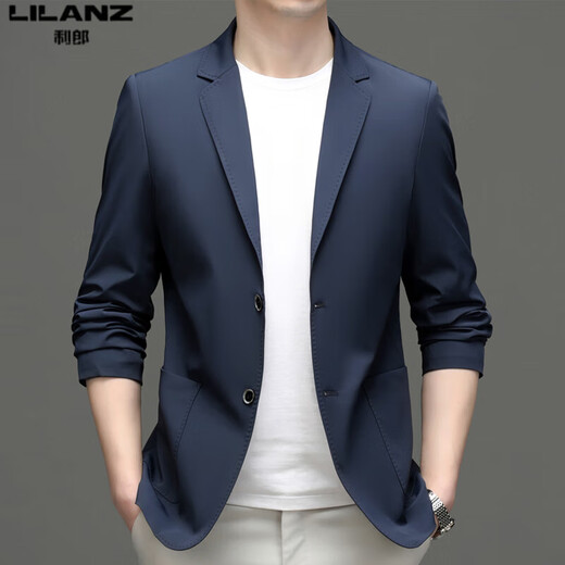 LILANZ 2025 Men's Casual Suit Autumn New Slim Single Suit Jacket Men's Fashion Korean Thin Suit Gray 22301 M 170