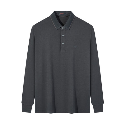SEVEN wool/non-deformable collar Polo shirt long-sleeved men's autumn and winter business casual men's wear