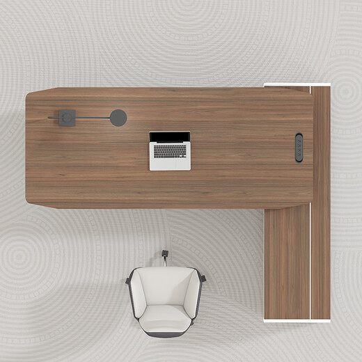 Jieao F90 Boss President Supervisor Chair Combination Simple Modern Office Furniture Manager Single Walnut Color 1800*800*750