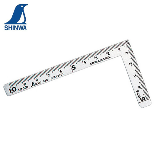 Determinación de afinidad 10*5 cm Regla pequeña curva Método de tres pulgadas 12101 Regla de esquina pequeña de acero inoxidable igual que la Determinación de afinidad de Shinwa de la parte delantera y posterior 10*5 cm Regla curva pequeña tres tres