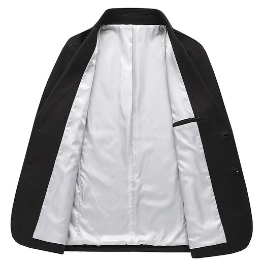 BOSS Casual Suit Jacket Men's Spring and Autumn High-end Brand Brushed Men's Suit Single-piece Top Single Suit No-Iron Black XL 180