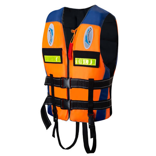 Ledi thickened life jacket large buoyancy vest children's swimming flood prevention printed customized life jacket CE life jacket orange customized version S S