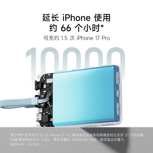 CUKTECH 3C certified magnetic power bank with built-in cable MagSafe wireless 10000 mAh 22.5W fast charging suitable for Apple 17/16 Xiaomi CP12