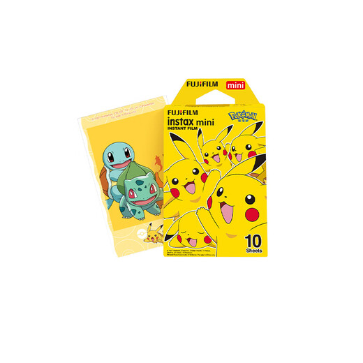 Fuji (FUJIFILM) instax instant camera 3-inch mini photo paper film roll 3-inch Pikachu + photo album + storage box + refrigerator magnet official standard