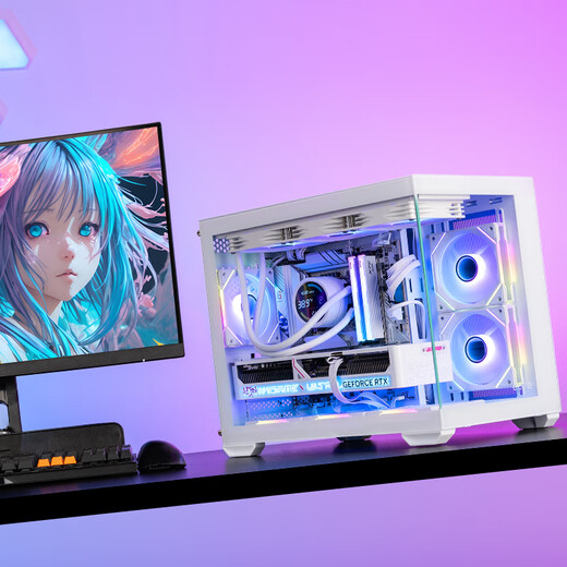 Colorful amd Ruilong r7 9800x3d/9700x rtx5080/5070ti/5060 white sea view room desktop assembly computer host game e-sports flagship store diy complete machine three R7 9700X+5060T16+1T+32G