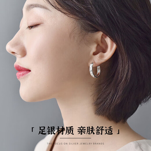 Qingaizu sterling silver 999 earrings for women, new Chinese style baby's breath earrings, fashion jewelry, birthday gifts for girlfriends