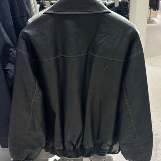 2024 Autumn New Trendy Men's Retro Versatile PU Leather Jacket UMF140040 Dark Green S S