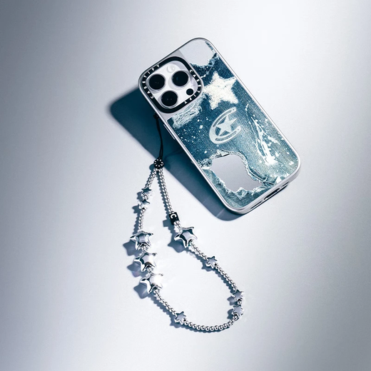 CASETIFY Silver Star Phantom mobile phone chain, suitable for all iPhone series, portable mobile phone chain accessories